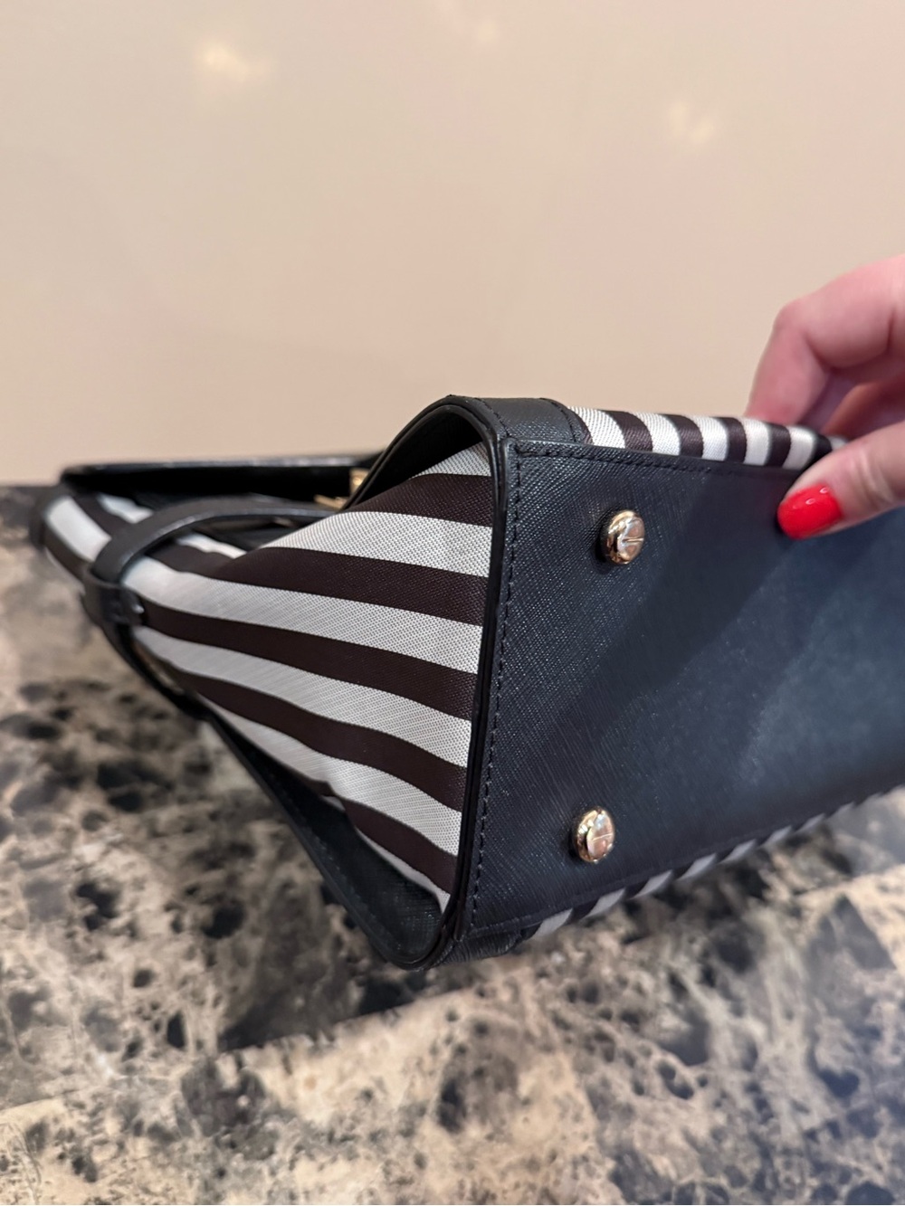 Henri Bendel Influencer Centennial Striped Crossbody - Picture 13 of 16
